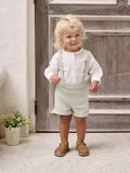 VERTBAUDET Feestelijke set met overhemd + korte broek voor baby saliegroen