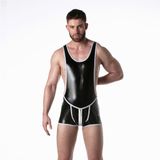 Merkloos / Sans marque LEADER Brut Singlet White - MAAT M