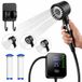 FLOAT Oasis Oplaadbare Camping douche met 2 waterfilters - 24x douchebeurten - 3 Standen (Mist, Normaal, Vol) - Buitendouche voor kamperen, honden, auto, fiets en camper - Draagbare