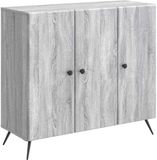 vidaXL Dressoir Grijs sonoma 89 x 34,5 x 80 cm Bewerkt hout