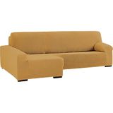 ECOMMERC3 Bielastische bankovertrek voor chaise longue, voor lang hoekdeel links, bankovertrek voor chaise longue, mosterdgeel, aanpasbaar aan alle modellen, bankovertrek aanpasbaar met schuim