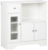 Homcom Buffetkast - Spaanplaat - 80x30x82cm - Wit