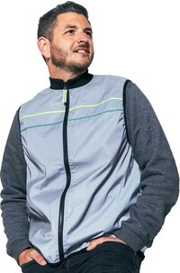 Gofluo - Fluo Hesje Volwassenen George - Reflecterend - Hardloopvest - Fiets accessoires - Sporten - S - Grey reflective