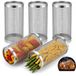 Panier à grill en acier inoxydable 20 cm, set de 5 pièces – panier à grill roulable avec couvercle, maille fine pour légumes, frites et poisson, lavable au lave-vaisselle