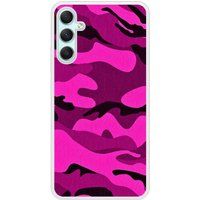 Samsung Bedrukt siliconen hoesje compatibel met Galaxy A24 4G Camouflage rose