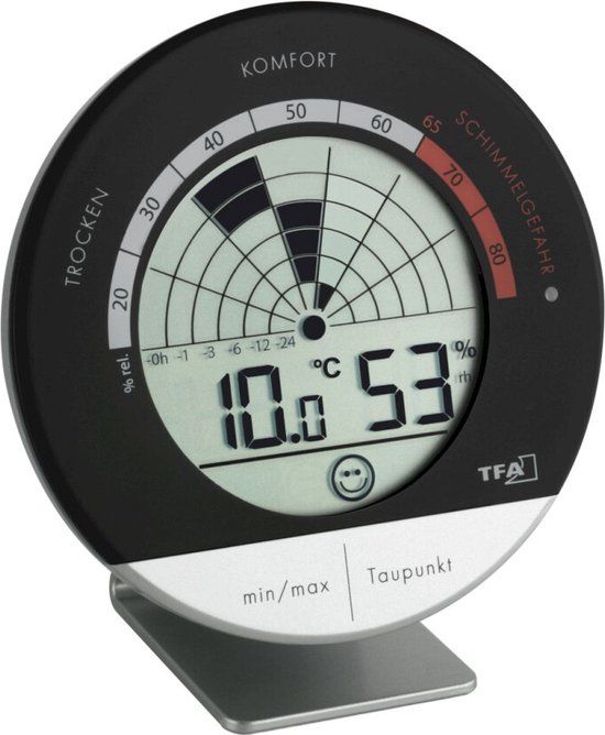 TFA 30.5032 Schimmel Thermo-Hygrometer - Digitaal - Zwart