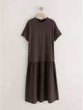 Next - Dames - Jersey twee-in-één T-shirtjurk - Bruin