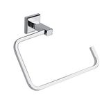 GEDY | Handdoekring Colorado van roestvrij staal en Cromall, handdoekhouder met schroeven of lijm, draaggewicht 7 kg, verchroomd, 13,3 x 20 x 6,5 cm