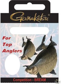 Gamakatsu Competition Feeder Onderlijnen - 75cm - Haak 14 - 0.14mm (10 stuks)