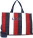 LIU JO Shopper Schoudertas Tote Bag Striped Canvas Blue Sky Veelkleurig