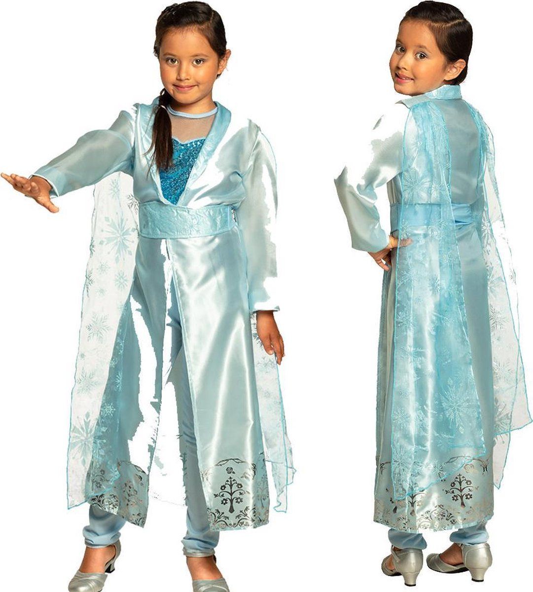Boland Kinderkostuum Sneeuwprinses Meisjes Blauw Maat 4-6 Jaar