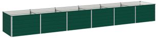 vidaXL Jardinière surélevée, vert, 480 x 80 x 55 cm, acier