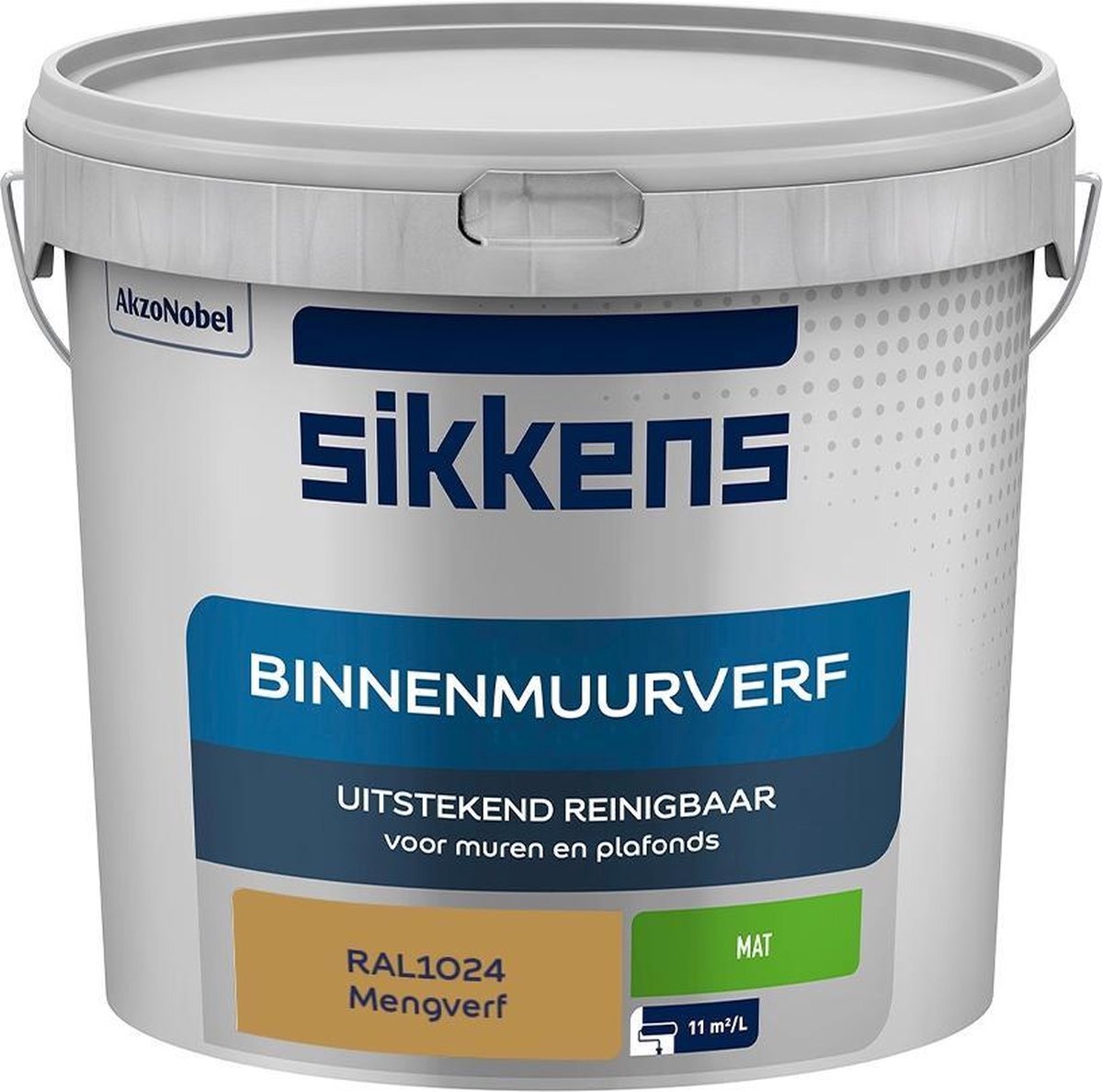 Sikkens Binnenmuurverf Muurverf - Mengkleur - Mat - RAL1024 - 5 Liter