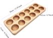 Sans marque Étagère de cuisine en bambou, rangement compact pour œufs, présentoir de cuisine naturel, réfrigérateur pour chocolat et sushi, bambou-bois, 12 trous, modèle de comptoir.