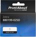 PrintAbout 880199-025D Zwart op wit (51 mm x 25 mm) 12 rollen geschikt voor Zebra