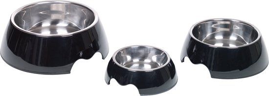 Nobby eetbak Nobly - melamine - zwart - 700 ml
