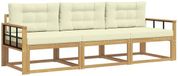 vidaXL - Chaise longue loungeset - 3 zitplekken - Wit en crème - Polyester
