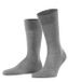 FALKE Sensitive Malaga drukvrije comfort tailleband katoen sokken heren grijs - maat 39-42