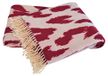 Asia deken Merino ivoor/rood 130 x 170 cm