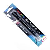 Pentel Dual Metallic Penseel Pen - Zwart/Metallic Rood - XGFH-DAX