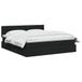 vidaXL Bed met opbergruimte en matras, zwart, 140 x 190 cm, fluweel