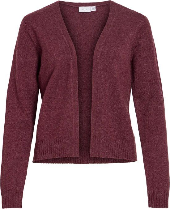 Vila Vest Viril Short L/s Knit Cardigan-noos 14060800 Port Royale/dark Melange Dames Maat - XL