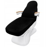 Activeshop Badstofhoes voor alle gangbare cosmetische stoelen, massagestoel inklapbaar, zwart, afmetingen 60 x 190 cm, zeer onderhoudsvriendelijk