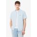 Lacoste regular casual overhemd met linnen lichtblauw