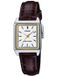 Casio Montre femme LTP-V007L-7E2 - Bracelet en cuir - Blanc/Brun