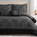 Juicy Couture Dovona Beddengoedset, 4-delige twin/twin XL dekbedset, zwart