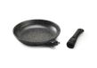 Pradel Excellence - PCUI001001 - Pan van premium gegoten aluminium Ø 20 cm - antiaanbaklaag in steenvorm - afneembare handgreep - alle vuur, inductie, oven, zwart