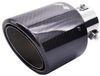 Simoni Racing Uitlaatsierstuk Rond/Schuin Glanzend-Carbon+RVS - Ø114xL185mm - Montage 38-63mm