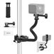 Neewer Actiecamera-bevestigingsset met superklem, zachte buis, actiecamera-adapter, verstelbare telefoonhouder voor platte/ronde oppervlakken, compatibel met GoPro Insta360 DJI actiecamera, smartphone