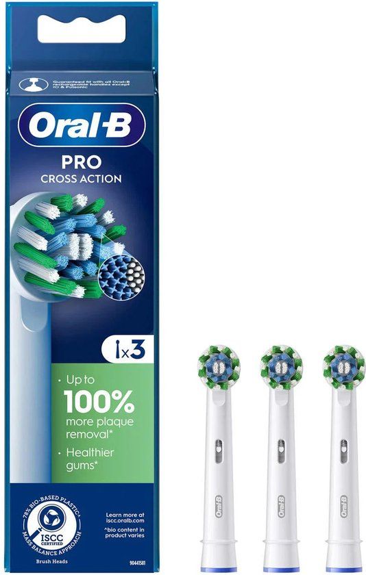 Oral-B Pro Cross Action Opzetborstels - 3 Stuks
