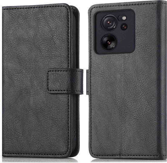 iMoshion Book Case Xiaomi 13T / 13T Pro - Zwart - Kunstleer - 3 Pasjes