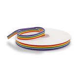 Decoraparty 1 cm dik regenboogband, kleurrijk, van polyester, voor geschenkverpakkingen, feesten, verjaardagen, feesten, creaties - 10 mm x 25 m (h x l)