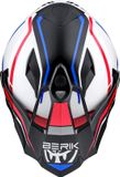 Berik MX313 Volstom Adventure Pro Enduro Helm - Wit/blauw/rood - XS