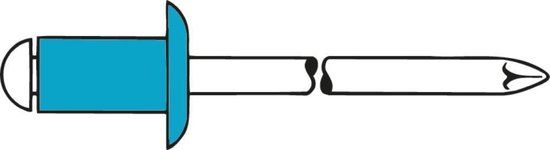 Gesipa 1433631 Standaard blindklinknagel - Platbolkop - Open - A2 IN/IN - 4 x 16mm (500st)
