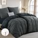 4-delig Coton Literie Set 135x200 cm in Antraciet