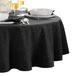 Elrene Home Fashions Continental effen textuur water-, vlek- en kreukbestendig tafelkleed, 152 x 213 cm ovaal, zwart