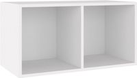 vidaXL Opbergbox voor LP's 71x34x36 cm Bewerkt Hout Wit