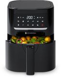 KitchenBrothers Mini Airfryer - 3,3 Liter - 1400W - PFAS-Vrij - 50ºC tot 200ºC - Kleine Heteluchtfriteuse voor 1, 2 en 3 Personen - 10 Kookprogramma's - Zwart