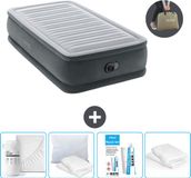 Intex Luchtbed - 1-Persoons - 99 x 191 x 46 cm - Grijs - Inclusief pomp