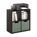Furinno Cubicle open rug decoratieve kubus opbergorganizer, 4-kubus, donker eiken