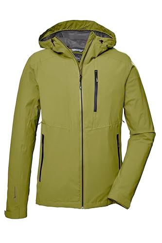 killtec Men's Functional Jacket Waterproof Outdoor Jacket with Hood KOS 25 MN JCKT, Pistachio, XXL, 41314-000