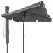 vounot® Parasol de balcon, 200 x 125 cm, rectangulaire, inclinable, UV 50+