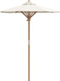 vidaXL Tuinparasol Rond Bamboe Crèmewit