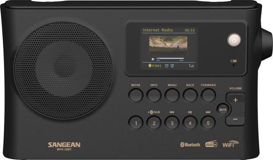 Sangean WFR-28BT Internet Radio - Bluetooth, FM/AM, Spotify - Black