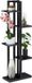 Merkloos Relaxdays plantenstandaard 5 etages - binnen - 117x43x22 cm - staal - mdf - zwart
