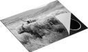 Chefcare Inductie Beschermer Twee Schotse Hooglanders - Zwart Wit - 65x55 cm
